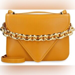 Yellow bottega veneta small mount envelope bag